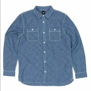 Vans Carlow Long Sleeve Button Shirt Size M NWT